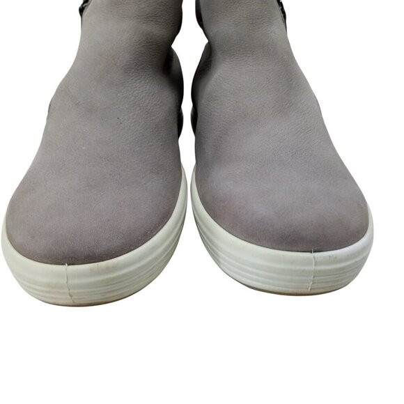 Ecco Soft 7 Zip Ankle Boots Booties Size 41 US 10-10.5 Gray Nubuck Comfort - Picture 4 of 13